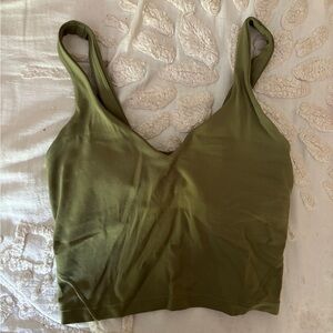 olive green lululemon align tank